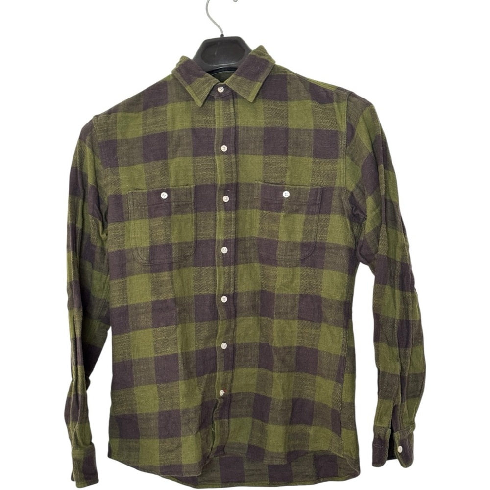 Gustin Olive and Charcoal Plaid Men's Shirt